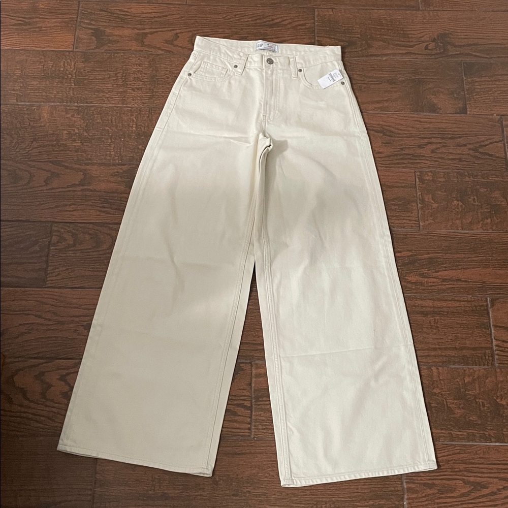 Gap baggy Mid Rise UltraSoft Baggy wide leg Jeans, new with tags size 26 - Picture 4 of 8